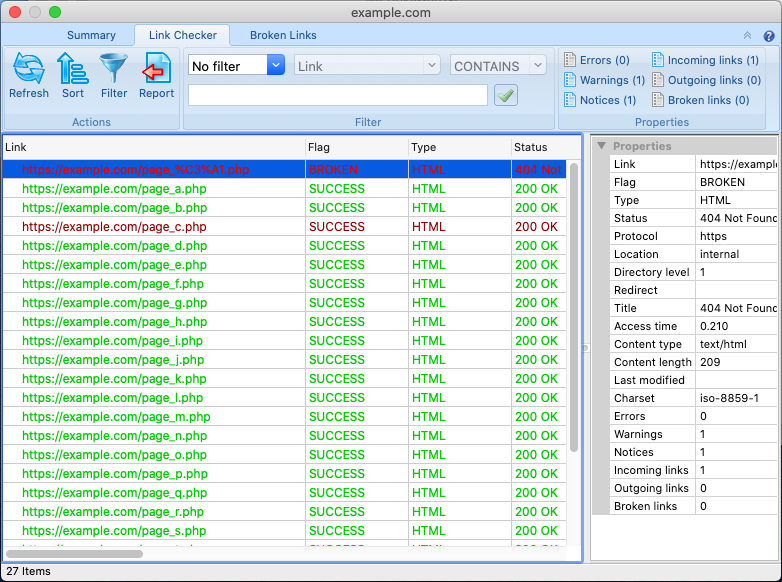 Website Link Analyzer - Link checker for websites